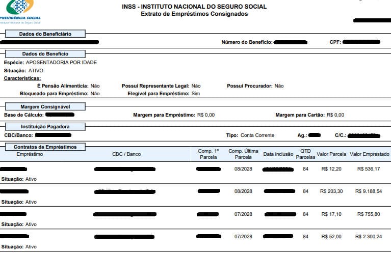 Extrato de Empréstimo com Desconto Indevido